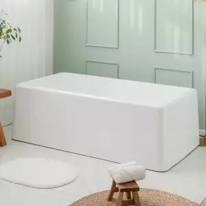 퍼스파 솔리드 프리스탠딩 일체형 아크릴 이동식욕조 1300 대형 반신욕조