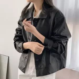 [코코블랑] 매트 레더 자켓