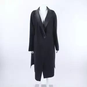 [구구스]중고명품 에르메스 캐시미어 믹스 레더 코트 55 (NO 1910198)