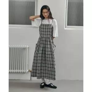 [갤러리아] LAP  체크 포켓 롱 나시 레이어드원피스 AR1WO361