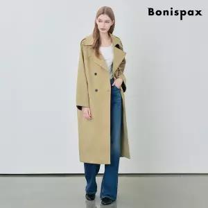 [롯데백화점]보니스팍스 더블 버튼 카라 벨티드 롱 코트 (XP1JH001L0)