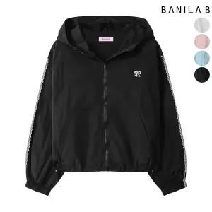 리본 레이스 테잎 후드 바람막이 집업 점퍼