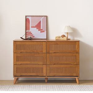 리퍼 파울로  템바보드 원목 3단 1200 와이드 서랍장 화장대 월넛