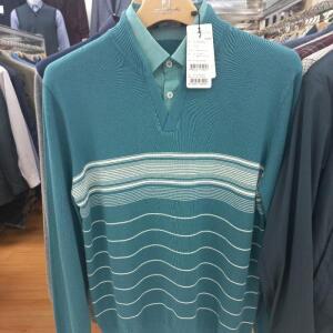 런던포그(계양) HL01 스트라이프 레이어드 스트라이프 레이어드 니트 티블루 LPRNA402