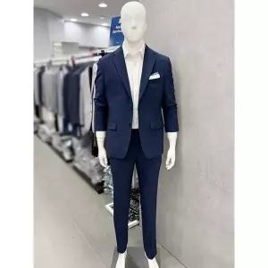 [트루젠]남성 여름 홑겹 시원한 블루컬러 혼주 예복 면접 캐주얼 세미 정장 셋업 양복 세트 28-37인치_JK