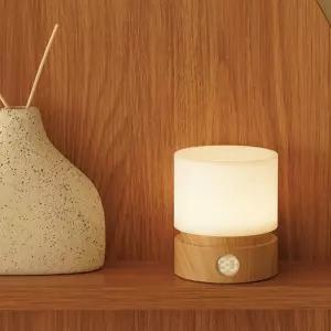 [본사직영] 덱스탑 우드 스마트 다이얼 무드라이트 원형 취침등 수유등 감성 무드등