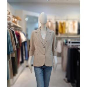 올리비아로렌 sh06 배색S.T 볼륨소매자켓  VVCFU4M4261