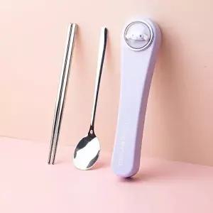 산리오 페이스 수저 케이스세트-시나모롤-WFHAB4J