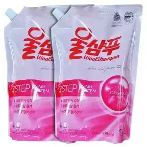 울샴푸 중성세제 오리지널 1.4L, 2개 리필 울세탁