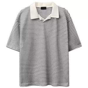 [탑보이][탑보이] 썸머 단가라 오픈카라 반팔 티셔츠 (CA295)