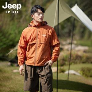 JEEP 2025 신제품 커플 자외선 차단 의류 여름 바람막이 방수 자켓 등산복 M-5XL