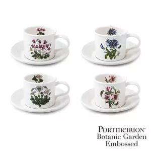 [포트메리온]엠보스드 BF커피잔 0.26L 4인조(BK)