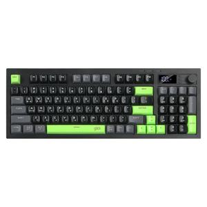 지클릭커 WK50 사일런스 M RGB 풀윤활 무소음 방수 무선 블루투스 LCD 키보드 94키 Poker Green RC2