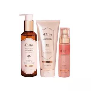 로제 헤어 3종 달바 비건 헤어 세트 샴푸+트리트먼트+퍼퓸 세럼, 퍼퓸샴푸 비건헤어 손상모 트리트먼트