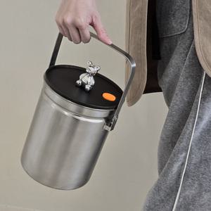 지엔베르그 스텐 음식물 쓰레기통 3L 진공 냄새차단 가정용 주방