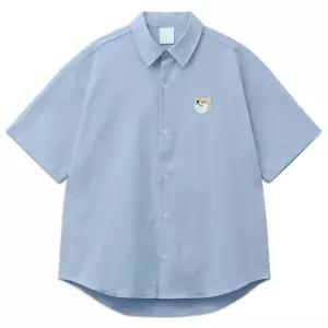 [탑보이][탑보이] 미니시바 와펜 오버핏 옥스포드 반팔 셔츠 (IN111)
