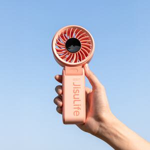 지수라이프 무선 휴대용 선풍기 캠핑 미니 접이식 손풍기 5000mAh LIFE7 핑크