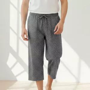 아트박스/프리미에팜 엘리가모 남성 레이온스판 7부 파자마BK