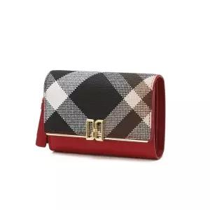 갤러리아 DCWA5F362 닥스 레드 체크 DD로고 가죽 반지갑