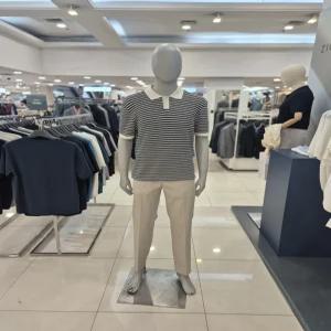 [지오지아]2025년손세탁기계세탁가능한패턴카라티에리AAF3ET1103