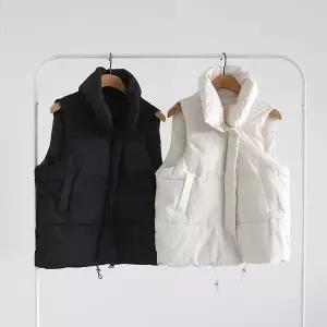 [하프클럽/]여성 루즈핏 하이넥 패딩조끼 LM-0506