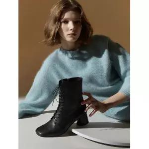 [한정수량특가]나인웨스트 양가죽 레이스업 앵클부츠(5.5cm) NW045 740425