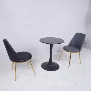 골드 에그 원형테이블 2인세트 화이트 블랙 탁자 카페 식당 대기실