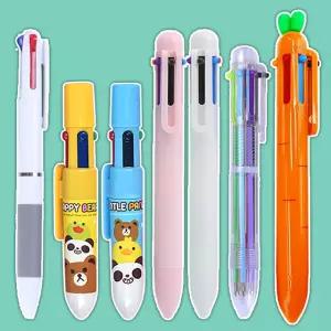 다색 볼펜 칼라 사무용품 필기감좋은 문구 선물 필기구 3색볼펜 귀여운 목걸이볼펜 파스텔