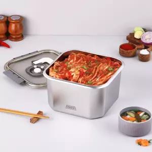 키친플라워 연마제 없는 원터치 스텐 304 김치통 5.5L