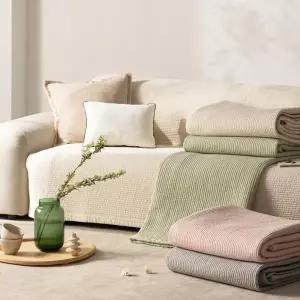 [SS] 보몽드 광목 순면 줄누비 스프레드 1+1세트 프리미엄급 순면광목