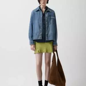 [롯데백화점]쥬크 스트라이프 루즈핏 데님 자켓_Z254PSF401