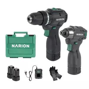 나리온 전동충전드릴 16.8V 해머드릴+임팩드릴 콤보세트 2.0Ah 배터리2개 세트