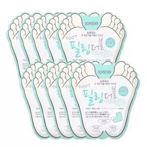 소프리스 풋 필링 더블 에센스 마스크 10매 올리브영 발 각질 제거팩