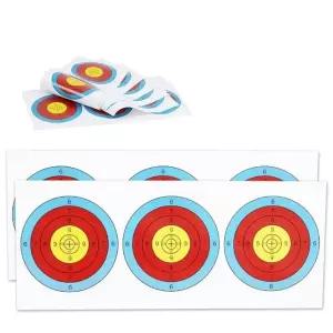 양궁 트리플 페이스 종이 과녁 20매 국궁 활쏘기 표적지 연습용 과녁지 (WFJZ2SR)