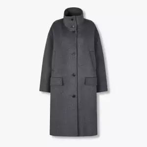 [롯데백화점]톰보이 하이넥 울혼방 롱코트_9175411985