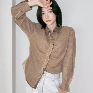 [롯데백화점]쥬크 매쉬 레이어드 체크 셔츠 Z254MSC014