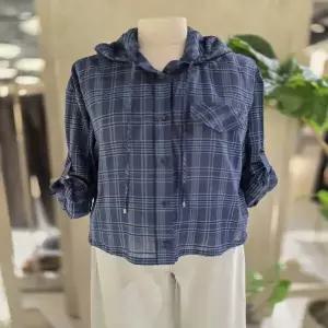 [ZOOC] 체크 후드 블라우스 (Z253MSC025)