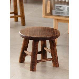 화분스툴 원목 미니 화분 스툴 월넛 1 원형 스톨 의자 우드스툴 나무 빈티지 사각 낮은 우드