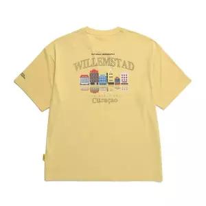 [내셔널지오그래픽] N232UTS620 드라이실 컨셉 그래픽 세미 오버핏 반팔 티셔츠 2 LM MUSTARD