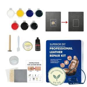 공간활용 프리미엄 자동차 가죽 복원세트 시트/소파 스크래치 구멍 갈라짐 보수용 액상 솔루션