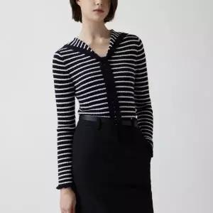 [롯데백화점]쥬크 스트라이프 세일러 카라 니트 Z254KSK030