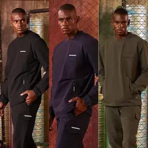 [험머] 남성 링클프리 기모 트랙 티셔츠 HA3TS4006M