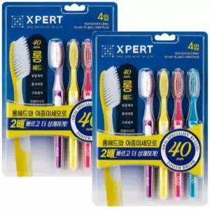 크리오 클리오 맥스플러스 이중미세모 칫솔 4입+4입 롱헤드