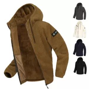 양털 플리스 패치 후드 집업 보아털 안감 점퍼 재킷 트레이닝