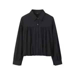 [하프클럽/GGPX]모던 카라 셔링 밴딩 블라우스 (GPCBA023D)