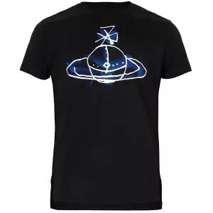 비비안웨스트우드 25FW 블랙 드론 ORB 클래식 티셔츠 3G01003X J001M N401