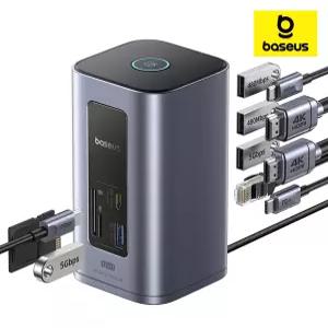 베이스어스 도킹스테이션 USB 허브 노트북 멀티 포트 C타입 12포트 스페이스메이트 노모스