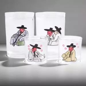 변색 소주잔 변온 색이변하는 집들이선물 기념일 특이한 술잔 4개