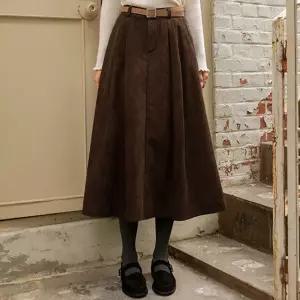 브리 뒷밴딩 골덴스커트(벨트SET)