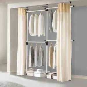 왕자 심플4단커튼행거_선택형